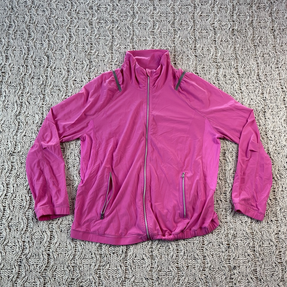 Lululemon Track Jacket Womens 10 Magenta Full-Zip Nada Jacket Athletic